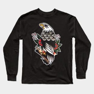 Classic Sitting Eagle Tattoo Design Long Sleeve T-Shirt